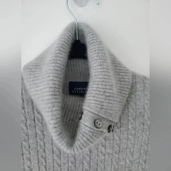 Jones New  York cashmere cable knit turtleneck sweater - Picture 4 of 9